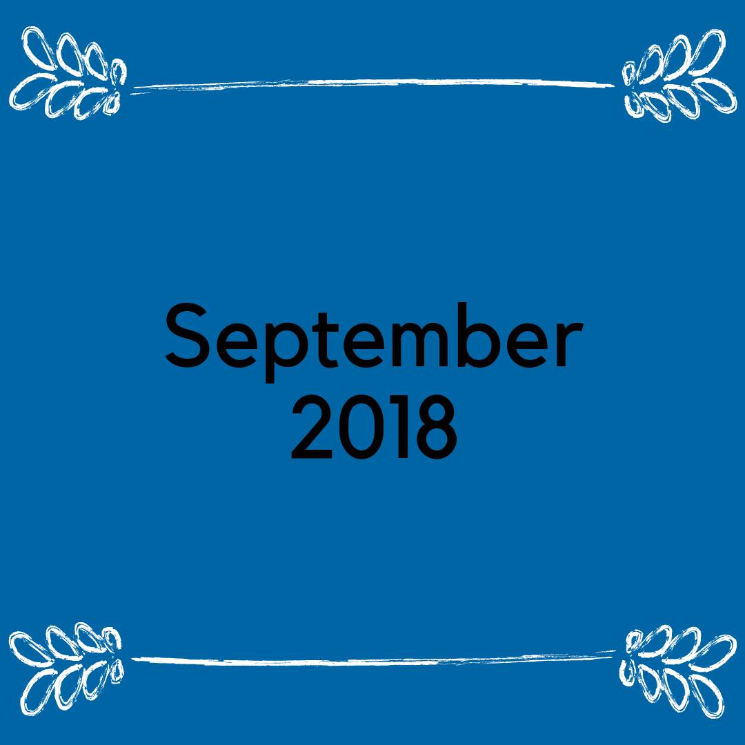 September 2018 Newsletter